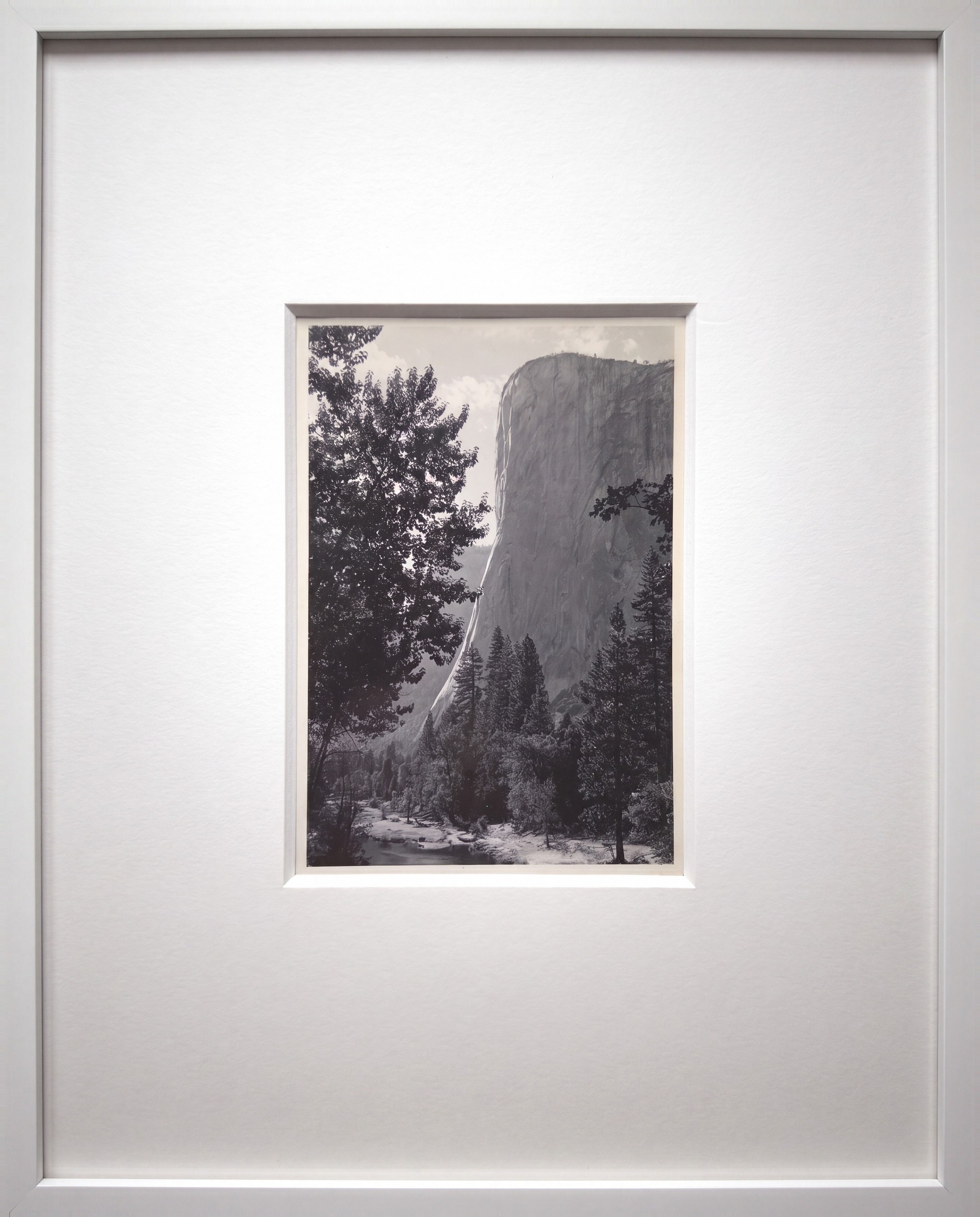 El Capitan — framed: a generated view of the matted print in a thin white frame
