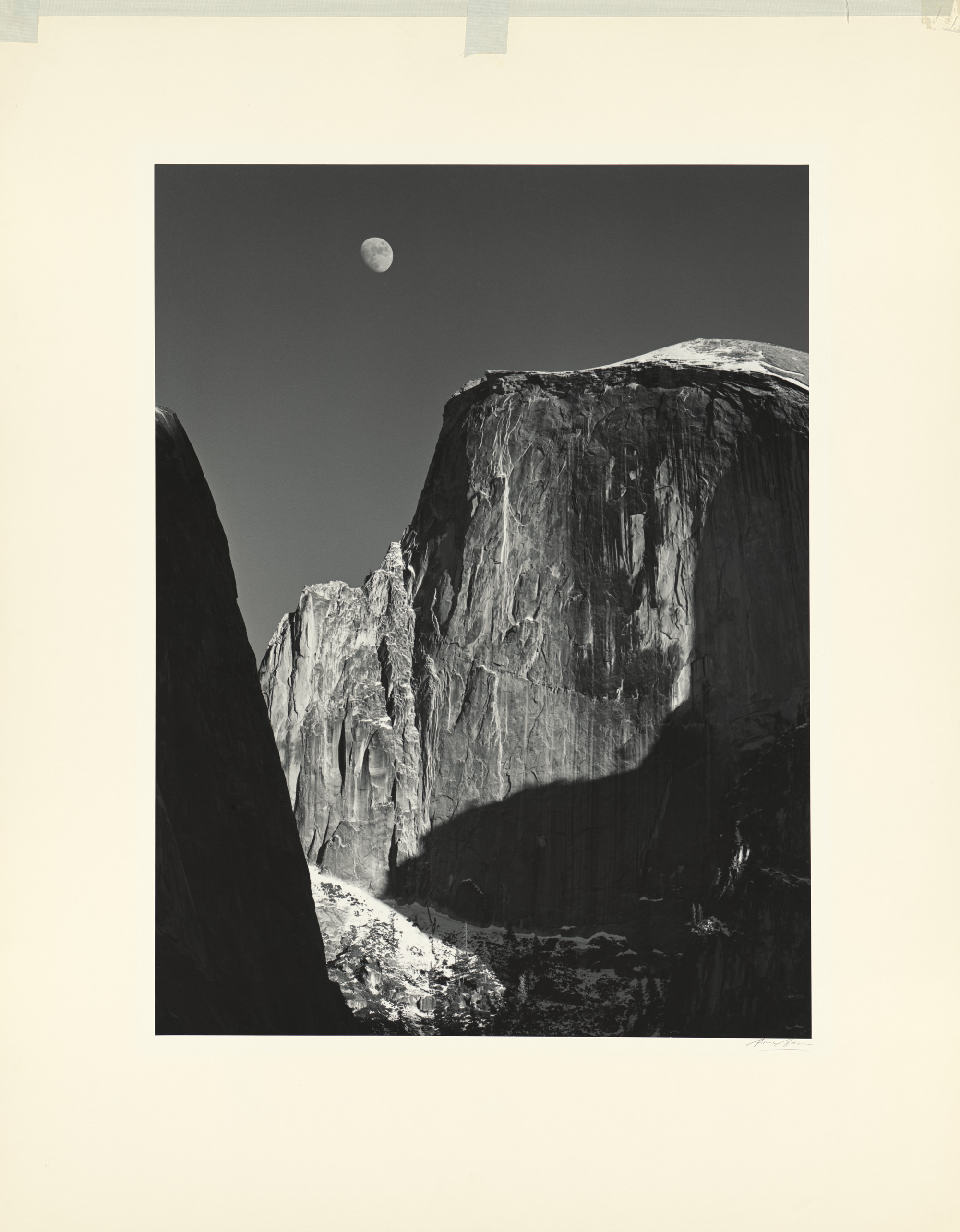 Mount — Moon and Half Dome, Yosemite National Park
