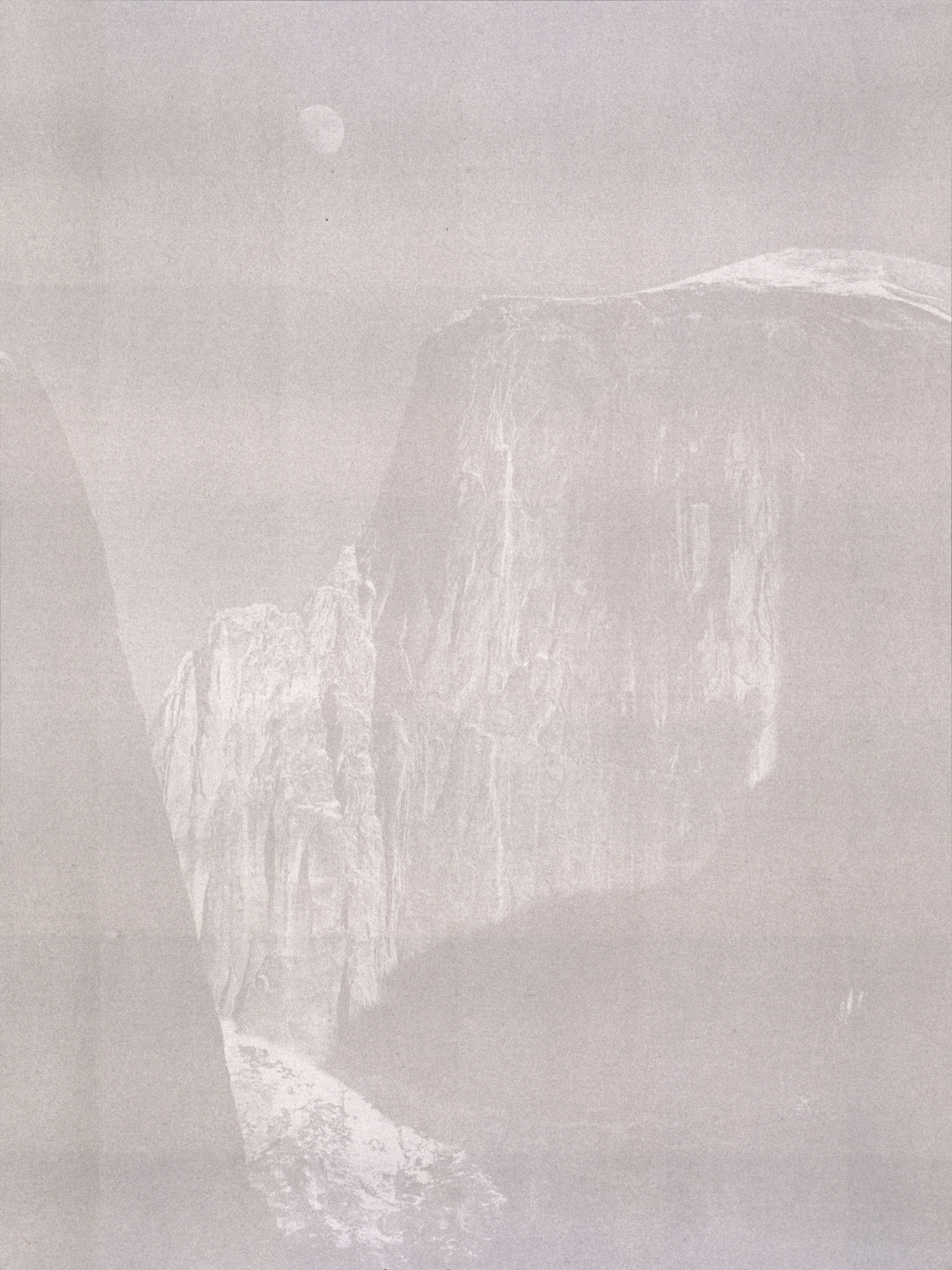 Specular gloss — Moon and Half Dome, Yosemite National Park
