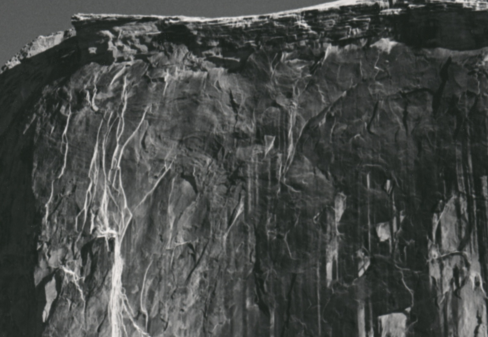 Half Dome's summit visor — detail from this print