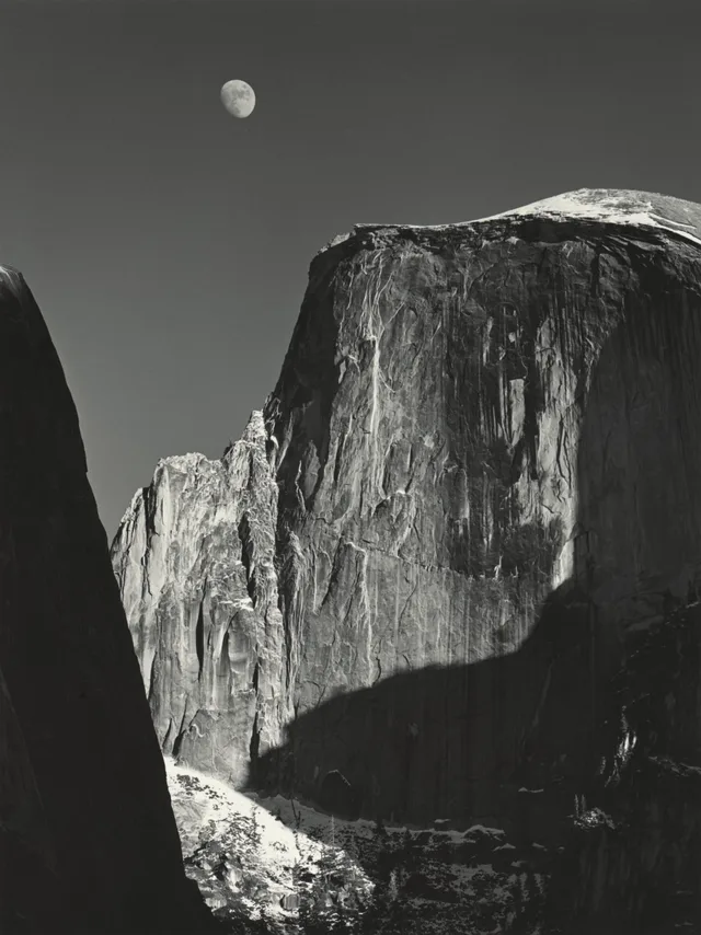 Moon and Half Dome, Yosemite National Park