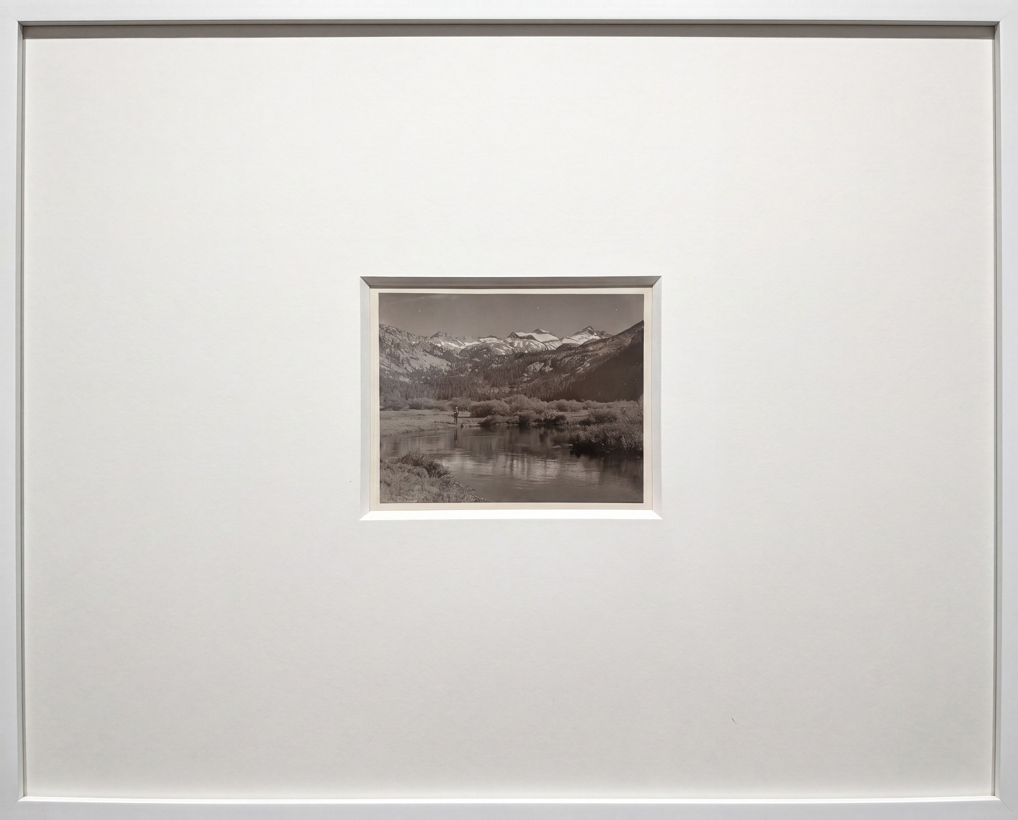 Mt. Lyell and Mt. McClure — framed: a generated view of the matted print in a thin white frame